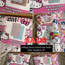 Brand new hello kitty blankets for sale !!