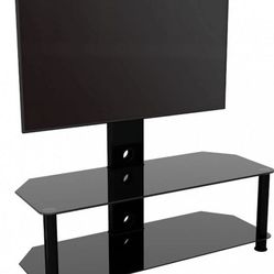 AVF Group Classic Corner Glass Pedestal TV Stand (up to 65”) 