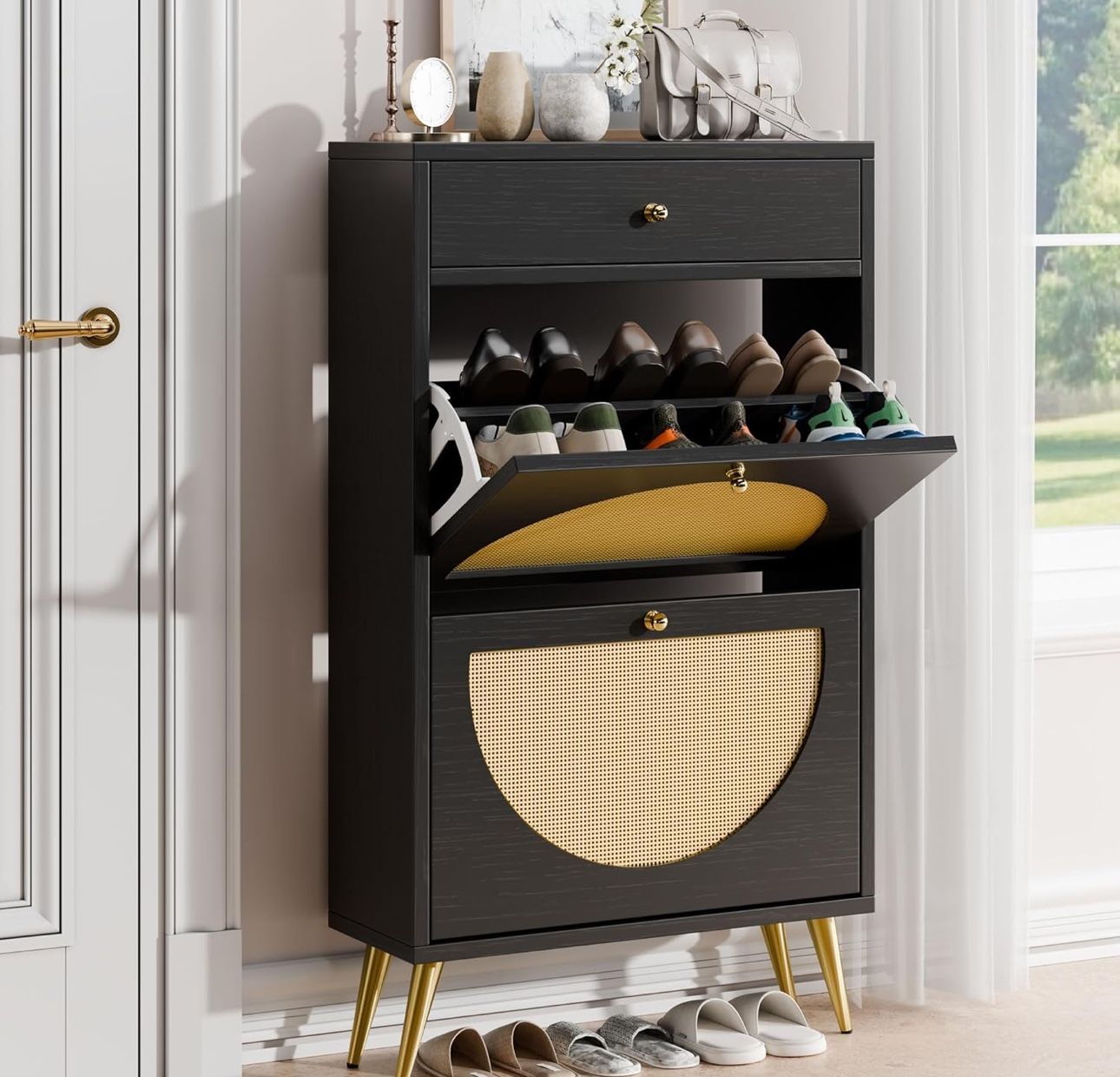 Shoe Cabinet Black New In Box