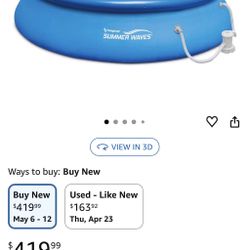 Swimming Pool 15ft Wide 36 Inches Tall. 