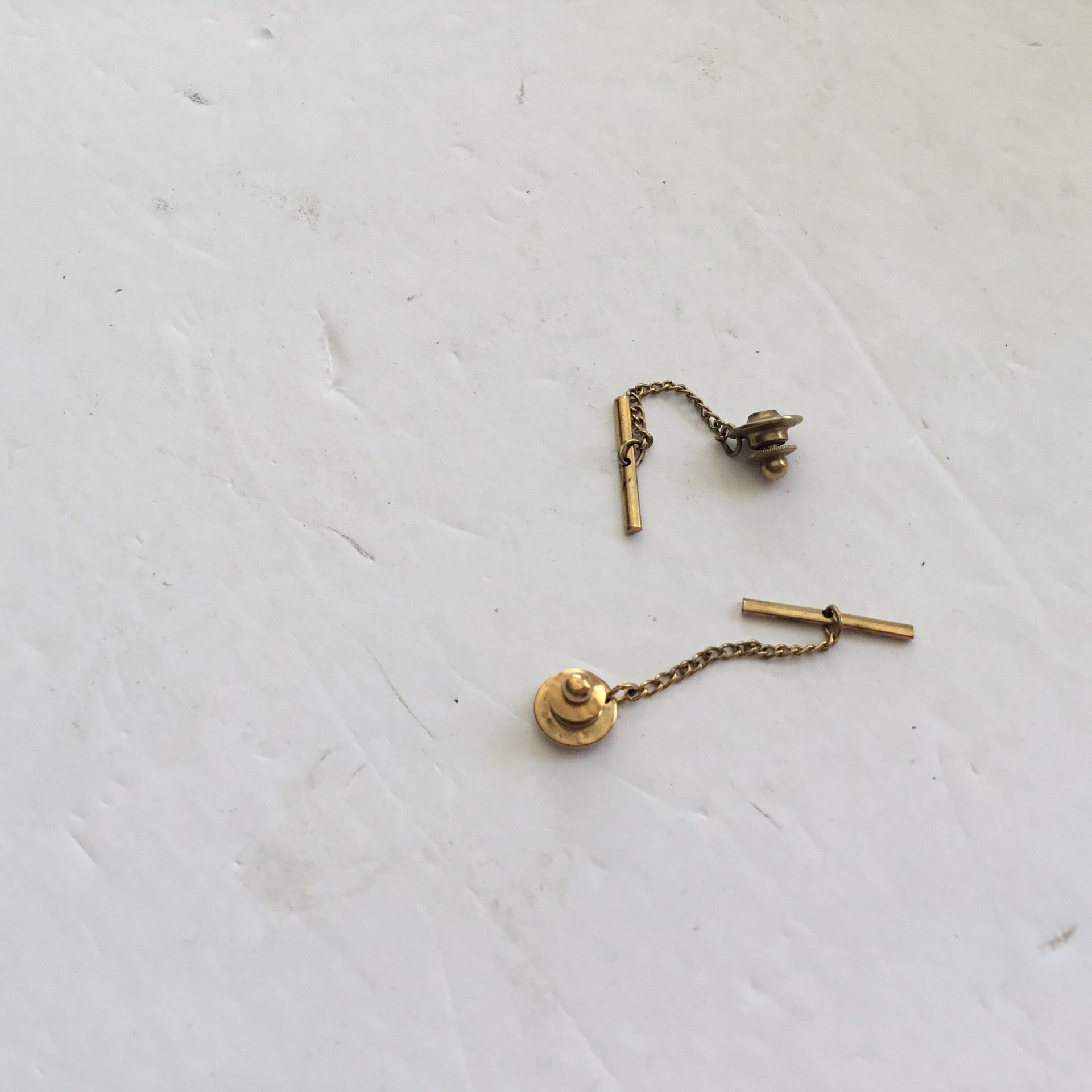 Vintage Tie Tacks. Lot Of 2. Gold