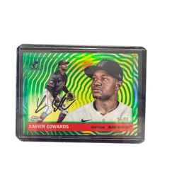 2025 Topps Chrome Platinum Xavier Edwards Vibrations Refractor 50/99 Marlins