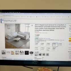 Brand New In Boxes. BEST OFFER. Brand New Not Taken Out Of Box Cloud Sofa White V Shaped Couch Sectional 