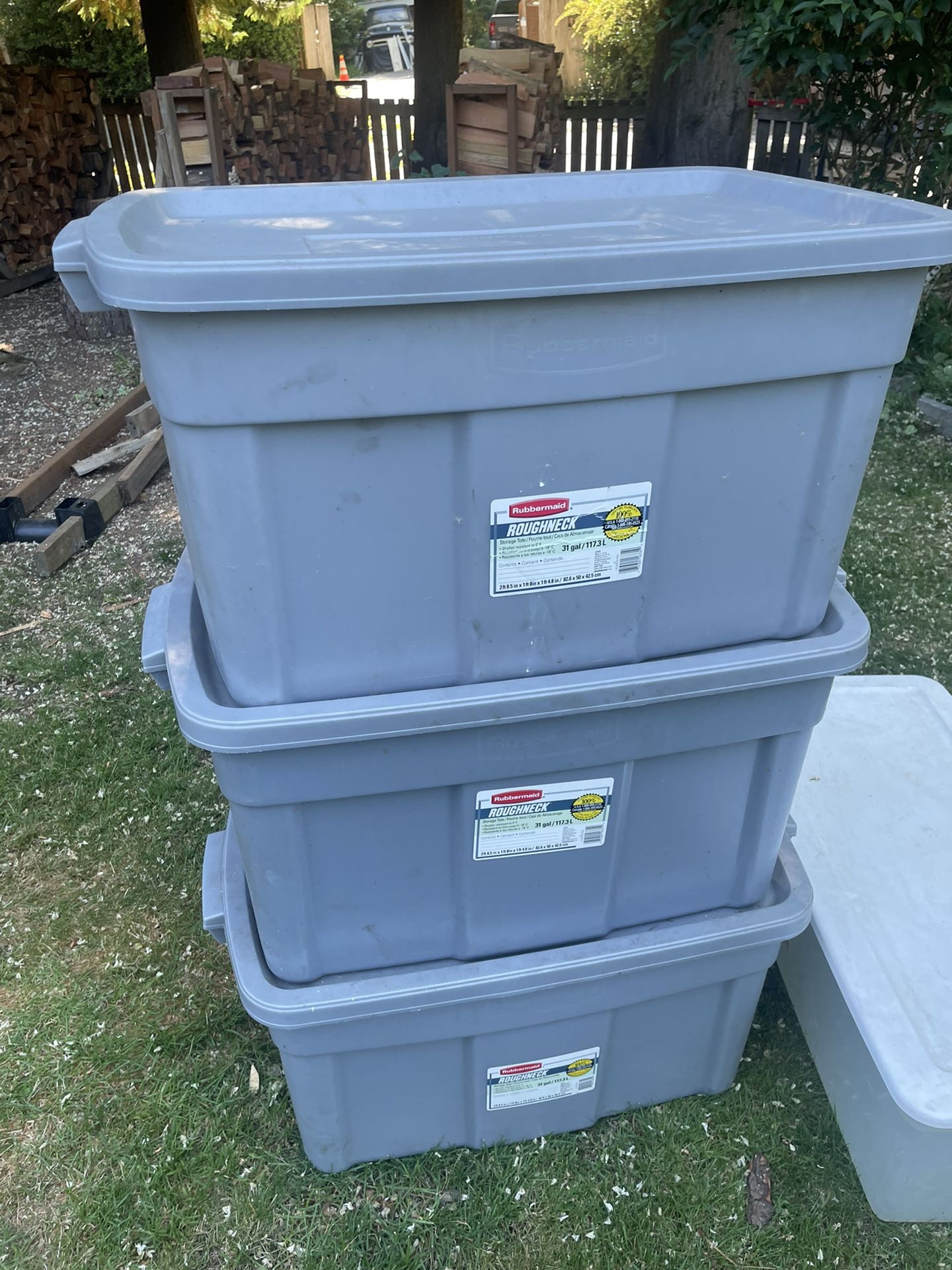 31 Gallon Totes For $8 Each