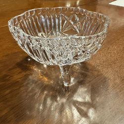 Vintage Crystal Footed Bowl