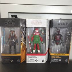 STAR WARS 6 Inch Action Figures- (3) for $40