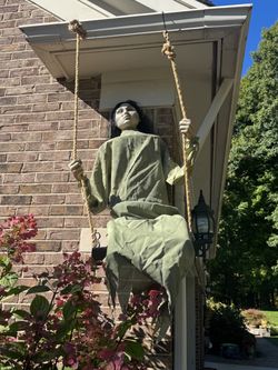 Halloween Girl on a Swing