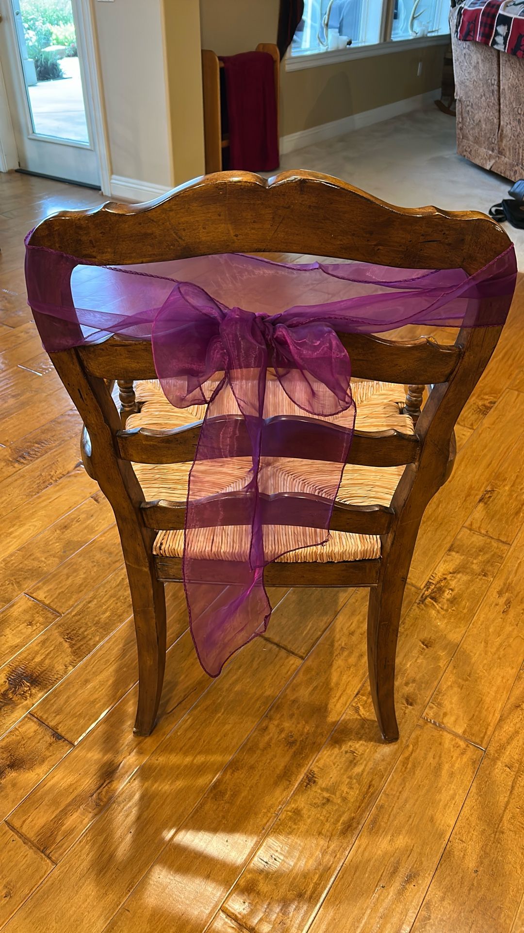 Purple Organza Chair Sashes