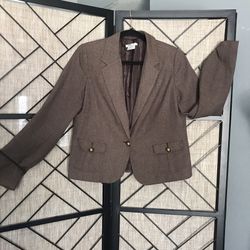 VAN HEUSEN STUDIO VINTAGE SINGLE BUTTON WORK BLAZER FOR WOMEN SIZE LARGE 12-14 