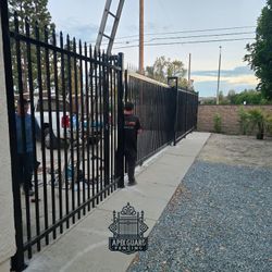 8ft tall Metal Fence & Gate