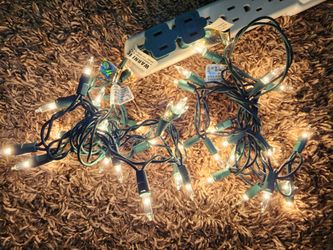 2 Pack Craft Lights Clear Bulb, Green Wire, Indoor/Outdoor