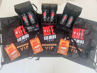 MR Golden Tour Shot Glasses Bags and VIP tags