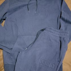 Boys Youth Puma Navy Sweatsuit