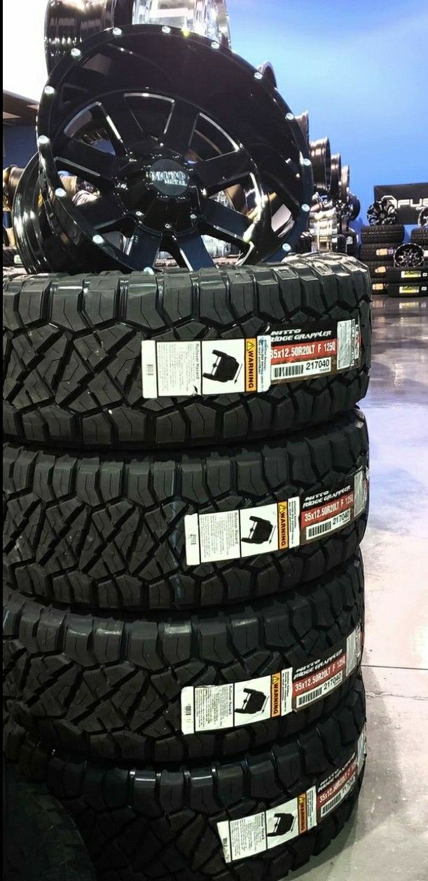 20x12 wheels & 33x12.50-20 NITTO Ridge Grappler Tires FREE INSTALLATION, for TRUCK SUV JEEP ( WE FINANNCE )