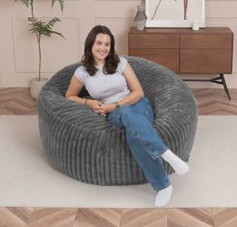 Two large bean bags gray used -take them both for$60