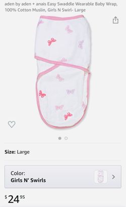 0-3M Easy Swaddle Wearable Baby Wrap aden by aden and anais
