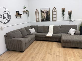 Large Brown Sectional Couch Free Delivery