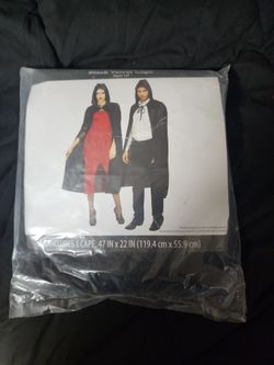 Black velvet cape