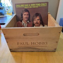 Home / Outdoor Decor - Solid Wood Wine Box 2007 Paul Hobbs - Storage, Vinyl Record Storage, etc.