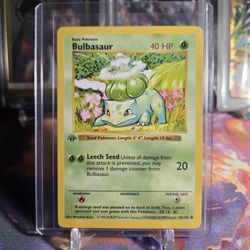 Pokemon Bulbasaur 1st Edition Shadowless LP