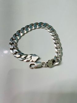 Silver Curb Link Chain Bracelet