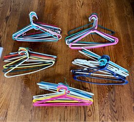 Hangers-Assorted Colorful Plastic-Sturdy-50 Total!