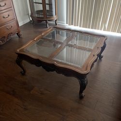 Glass Coffee Table And Side Table Set 