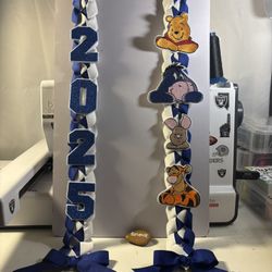 Winnie The Pooh Blue Grad Leis