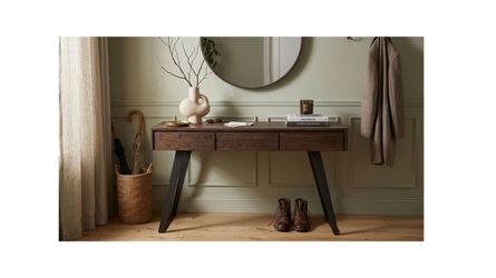 Solid Acacia Wood Console Sofa Table