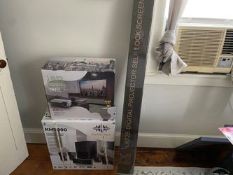 Surround Sound System, Projector, Projector Screen