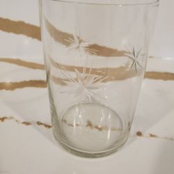 Lot of 1 Vintage Fostoria Sunburst Cleae Glass Tumbler Mid Century Modern Barware