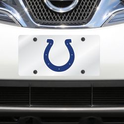 Indianapolis Colts Mirror License Plate With Laser Cut Acrylic Logo