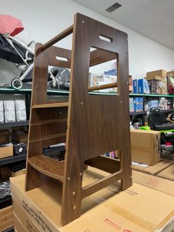 Child Step Stool Tower for Kids | Toddler Wood Stepping Stool with Safety Rail | 3 Adjustable Heights | for Kids use in Kitchen or Bathroom  📍$20 new
