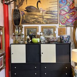 Mid Century Modern Credenza Cabinet Bookcase