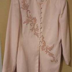 2pc Women's Pink Skirt Suit 