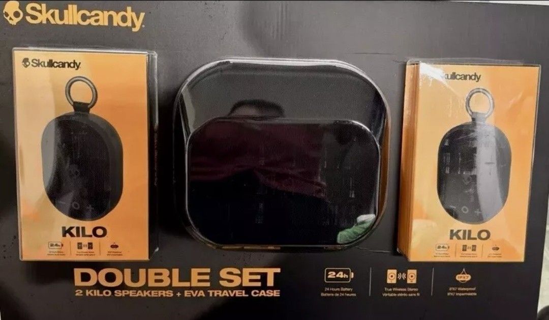 Skullcandy KILO Wireless SPEAKERS 2 W/ TRAVEL CASE