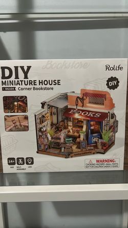 Miniature corner bookstore