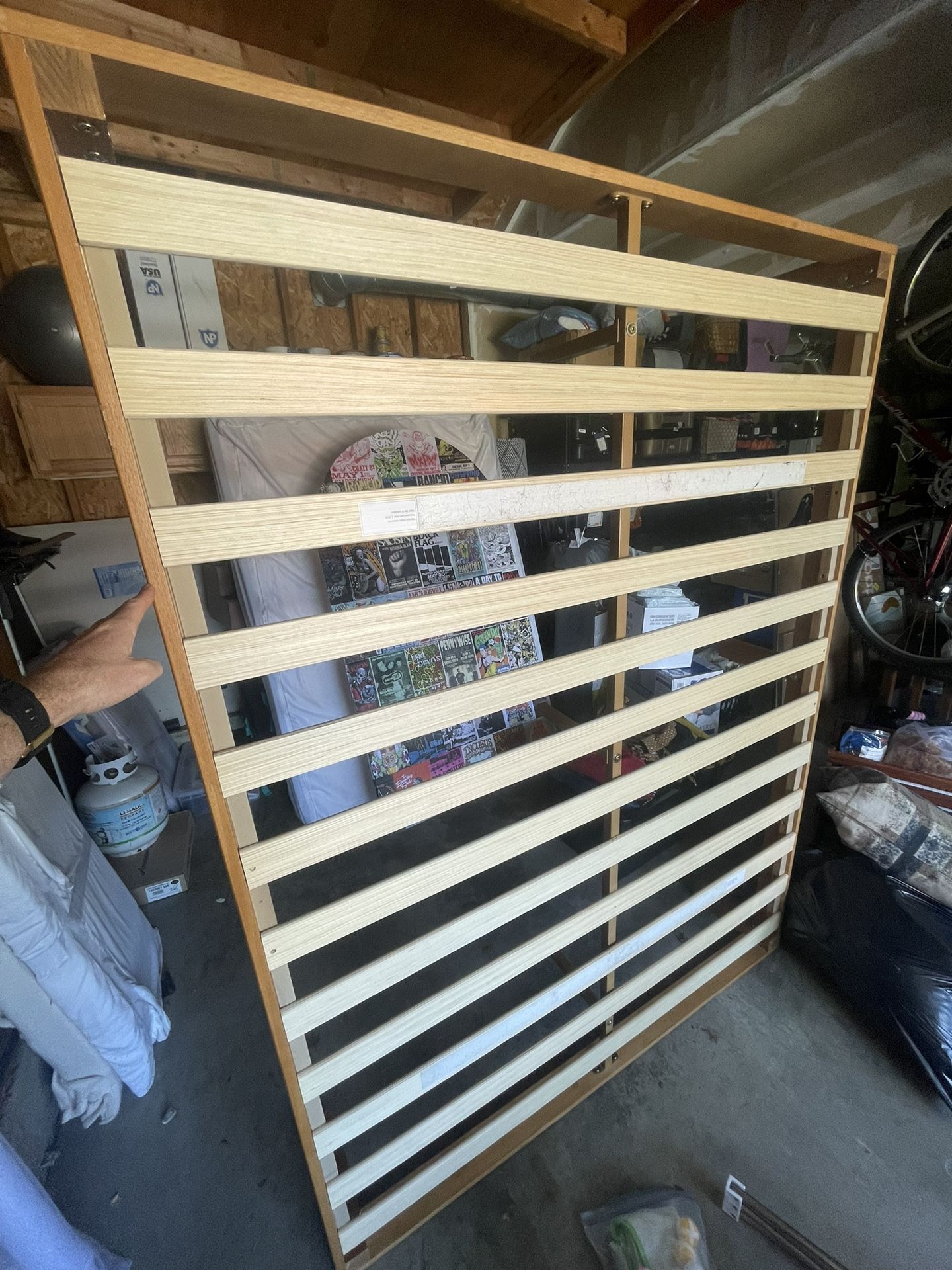 Nice Wooden Queen Bed frame And Mattress