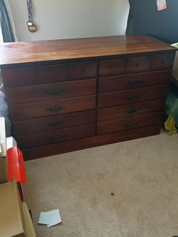 6 Drawer Vintage Wooden Dresser - Moving Sale