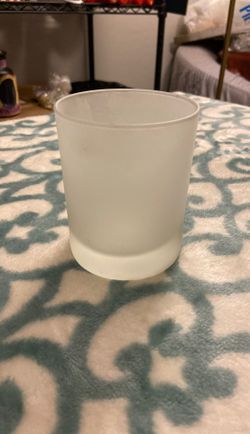 Foggy Candle holder or floral vase. $2
