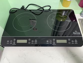 DELLA Dual Induction Counter Top Portable Lightweight Black Cook Top Electric  Burner Stove Dual Hot Plate Cooker Glass - Bed Bath & Beyond - 20609983