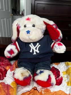 Build-A-Bear Plush Dog NY Yankees Outfit