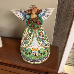 2005 Jim Shore Heart Wood Creek New Beginning Large  Angle Flowers Summer 