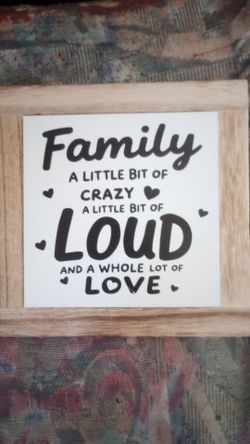 Home Decor  plaque or coster wood like frame and ceramic 8 in long and 6 in wide