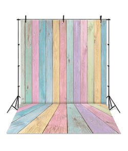 Colorful Wood Backdrop 8x10 feet for Photography Pastel Rustic Wooden Background. New