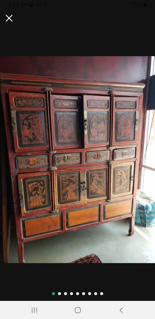  Old Asian Armoire Study