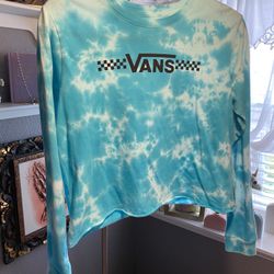 Women’s Vans Blue Tie Dye Crop Top