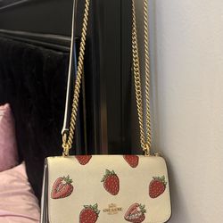 Authentic Strawberry Coach Purse