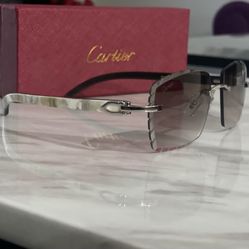 Cartier Glasses - White Buffs 