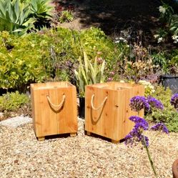 Slotted Cedar Planters 14x16x18h